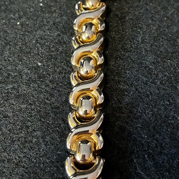 Waltham Woman's Gold Tone Mother Of Pearl Face Rhinestone Analog Watch - Picture 4 of 8